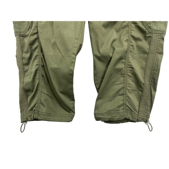 Style Co Womens Olive Green Capri Cargo Pants Size 12 Comfort Waist Mid Rise New - Picture 4 of 10
